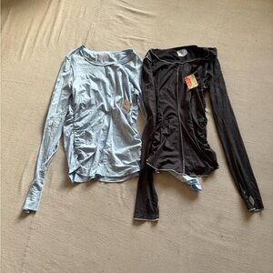 NWT NEW Free People x HATCH Right On Run Layer bundle back and blue thumb holes